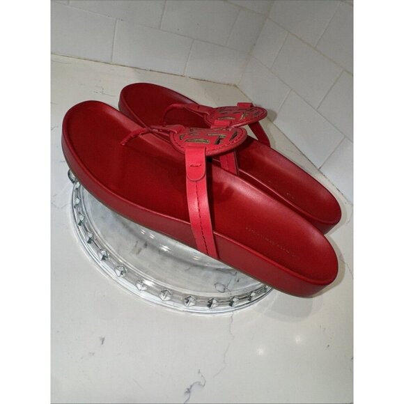 Tommy Hilfiger Womens Relina Red Thong Sandals Shoes Sz 10 flip flops - Picture 6 of 13